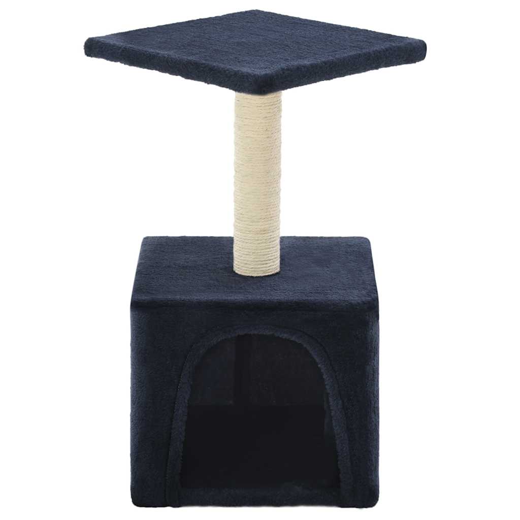 kradsetræ til katte med sisal-kradsestolper 55 cm mørkeblå