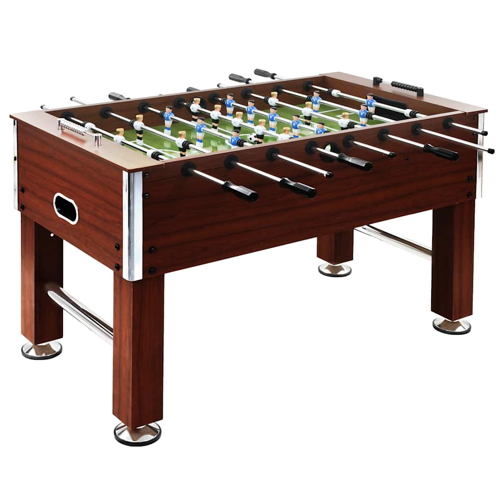 fodboldbord 60 kg 140x74,5x87,5 cm stål brun billede
