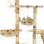kradsetræ til katte med sisal-kradsestolper 230-250 cm poteprint beige