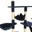kradsetræ til katte med sisal-kradsestolper 230-250 cm blå