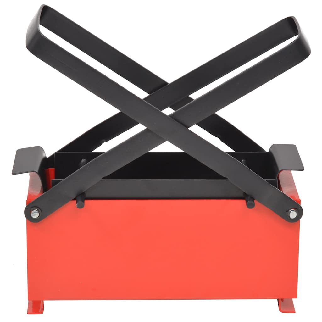 briketpresser til papir 34x14x14 cm sort og rød
