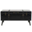 sofabord MDF og stål 102 x 51 x 48 cm