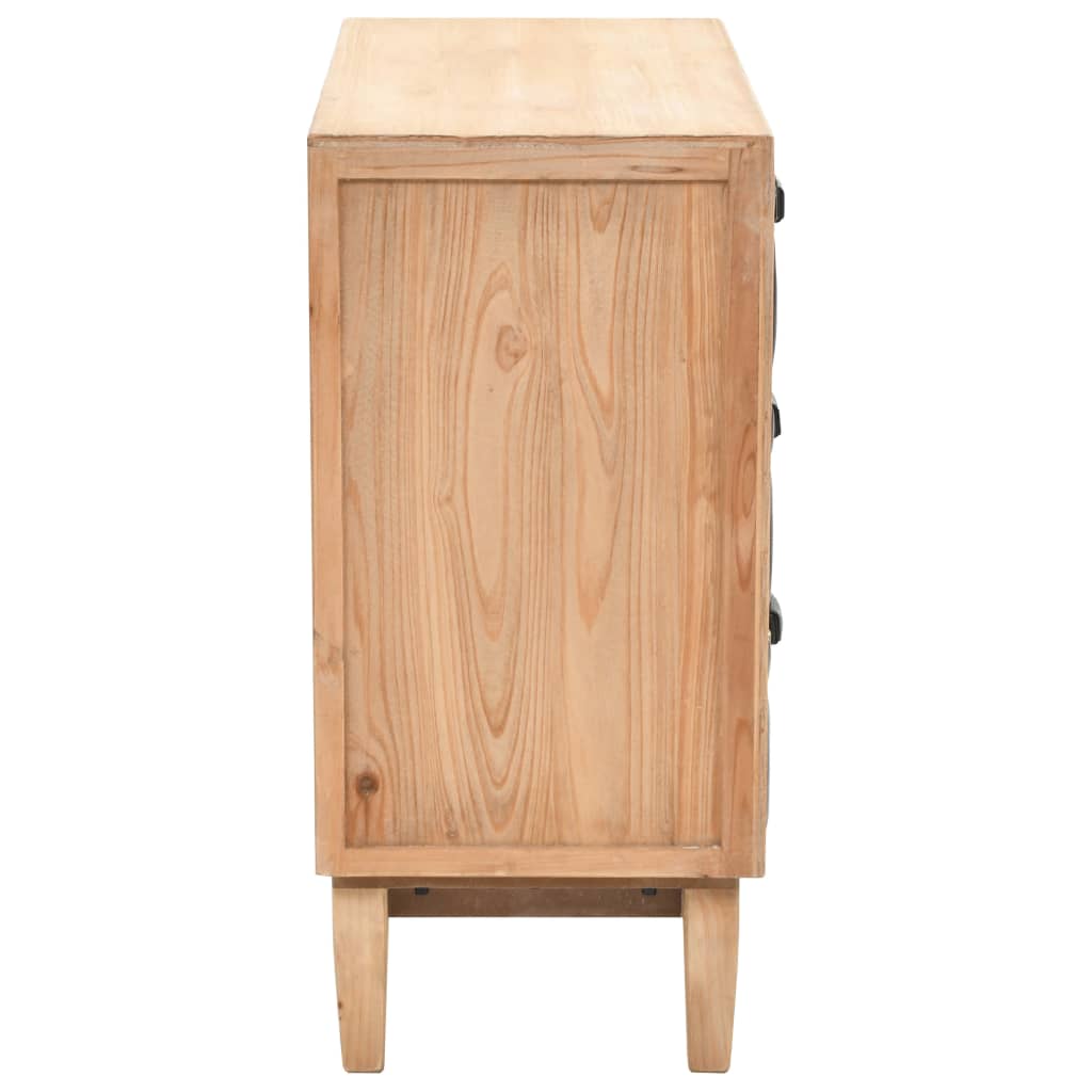 kommode 80x36x75 cm massivt grantræ