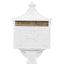 postkasse med piedestal aluminium vintagestil rustbestandig hvid