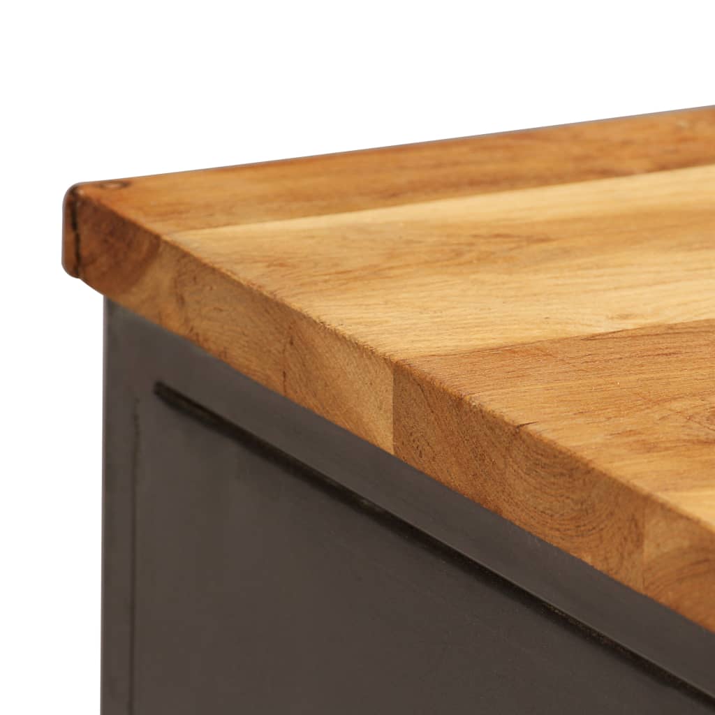 skænk i genanvendt teak og stål 65 x 30 x 70 cm