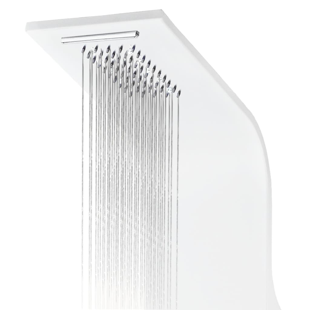 brusepanel 20x44x130 cm aluminium hvid