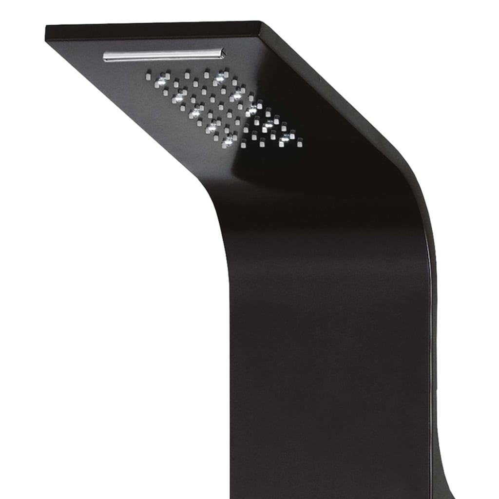 brusepanel 20x44x130 cm aluminium sort