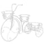 plantestativ cykelform vintagestil metal