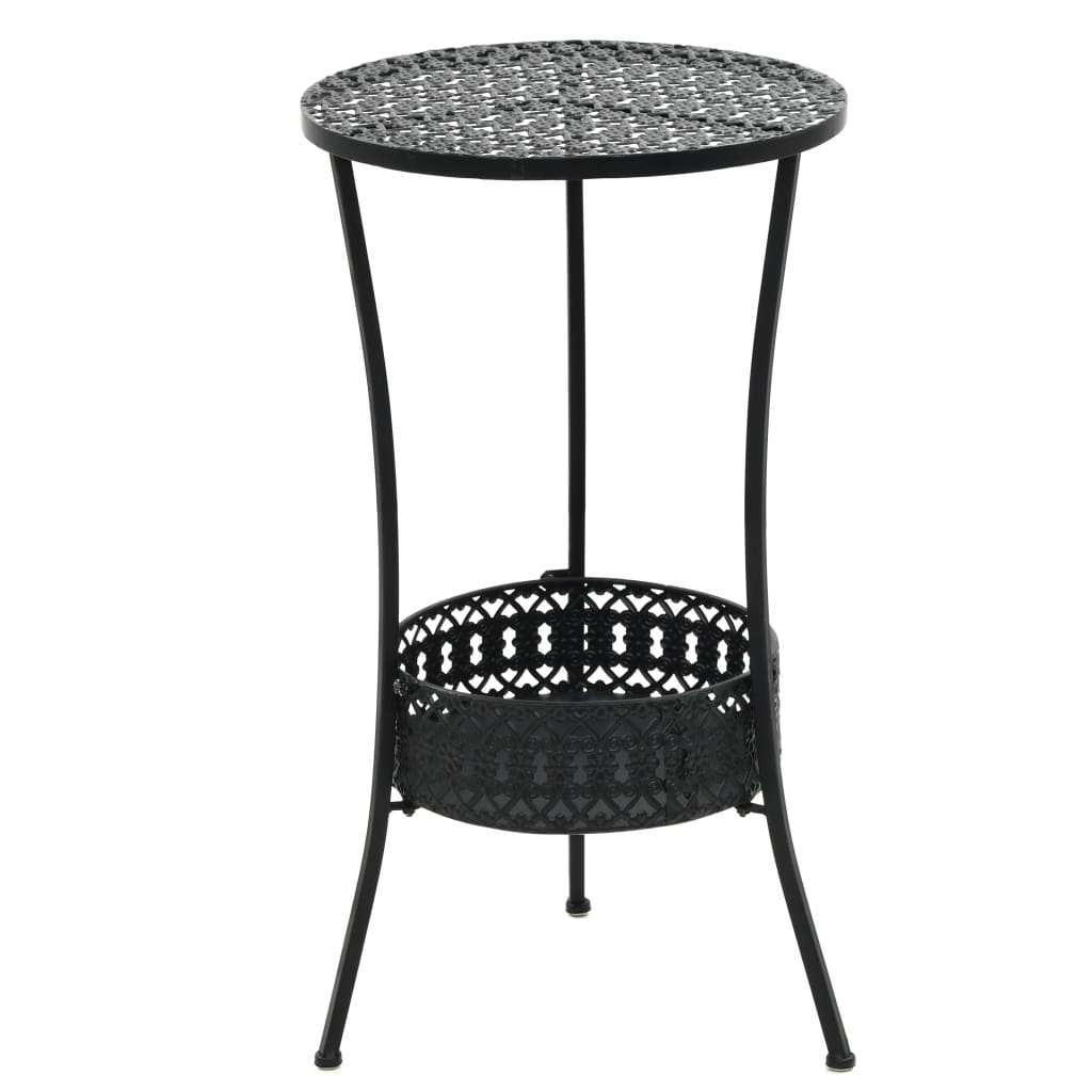bistrobord 40 x 70 cm metal sort billede