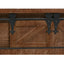 konsolskab i massivt grantræ 131 x 35,5 x 75 cm brun