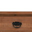 konsolbord i massivt grantræ 126 x 40 x 77,5 cm brun