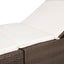 liggestol med hynde polyrattan brun