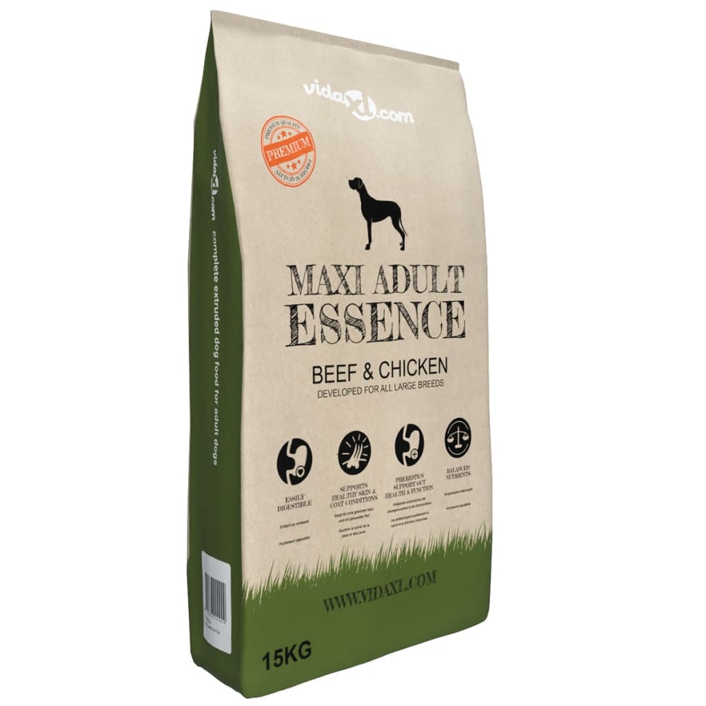 tørfoder til hunde 2 stk. Maxi Adult Essence Beef&Chicken 30 kg