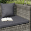 havebord 200x60 cm polyrattan grå