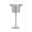 champagnekøler massiv aluminium 39 x 29 x 71 cm sølvfarvet