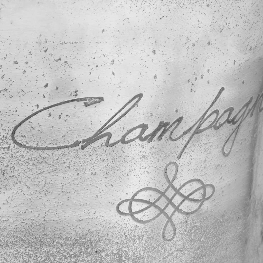 champagnekøler massiv aluminium 39 x 29 x 71 cm sølvfarvet