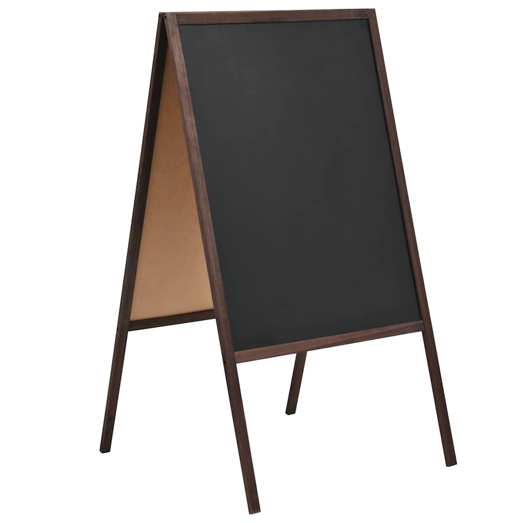dobbeltsidet tavle cedertræ fritstående 60 x 80 cm billede
