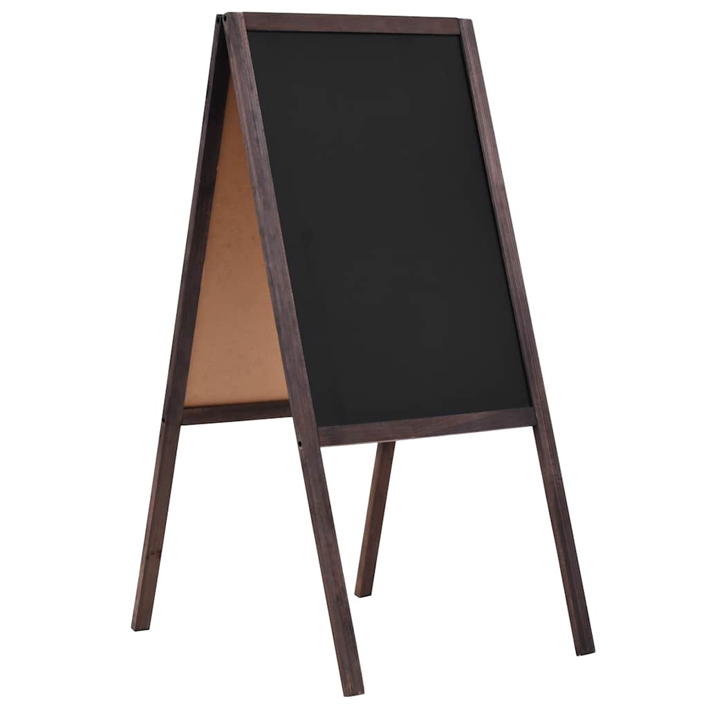 dobbeltsidet tavle cedertræ fritstående 40 x 60 cm billede
