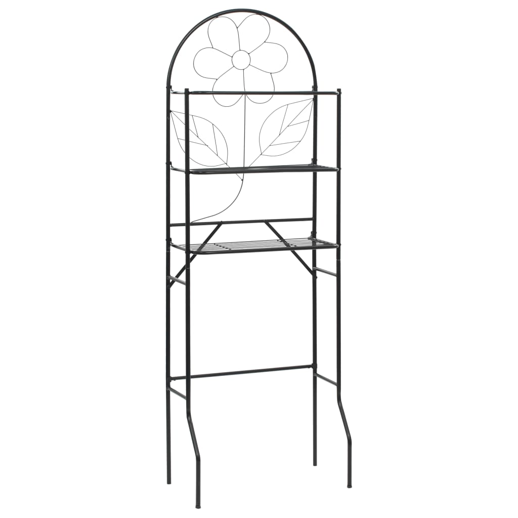 badeværelsesstativ 60x33x174 cm sort billede