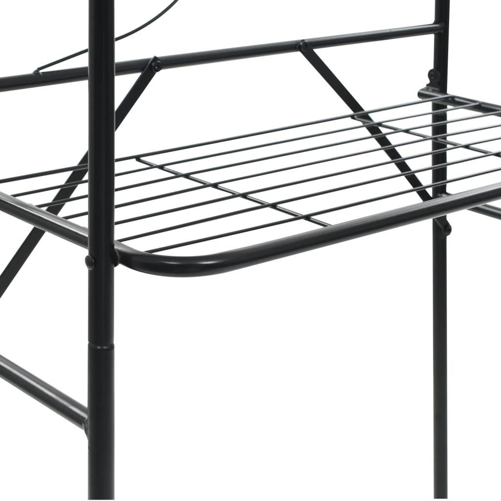 badeværelsesstativ 60x33x174 cm sort