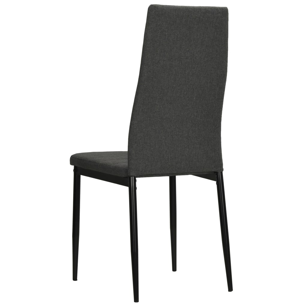 spisebordsstole 2 stk. stof mørkegrå