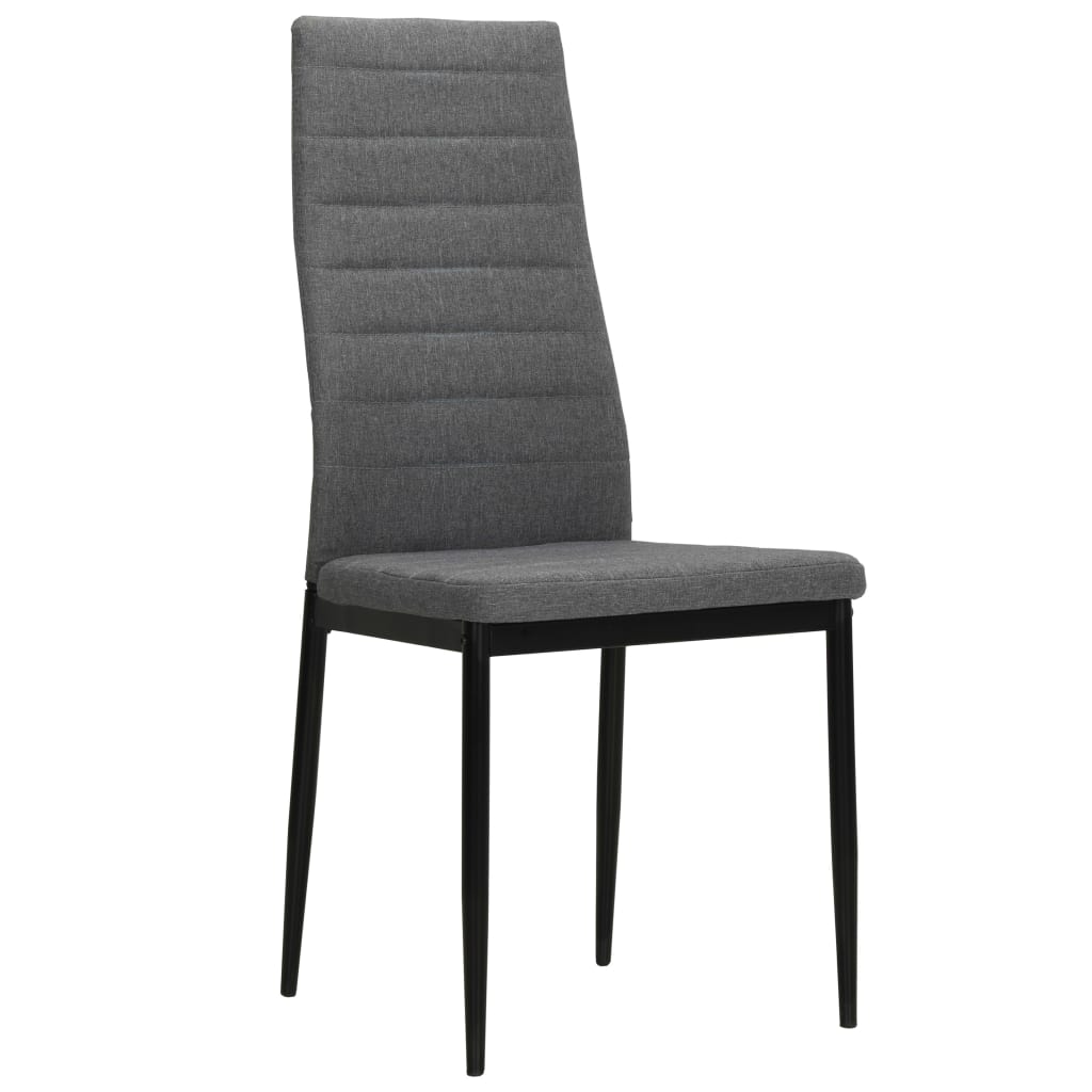 spisebordsstole 4 stk. stof lysegrå