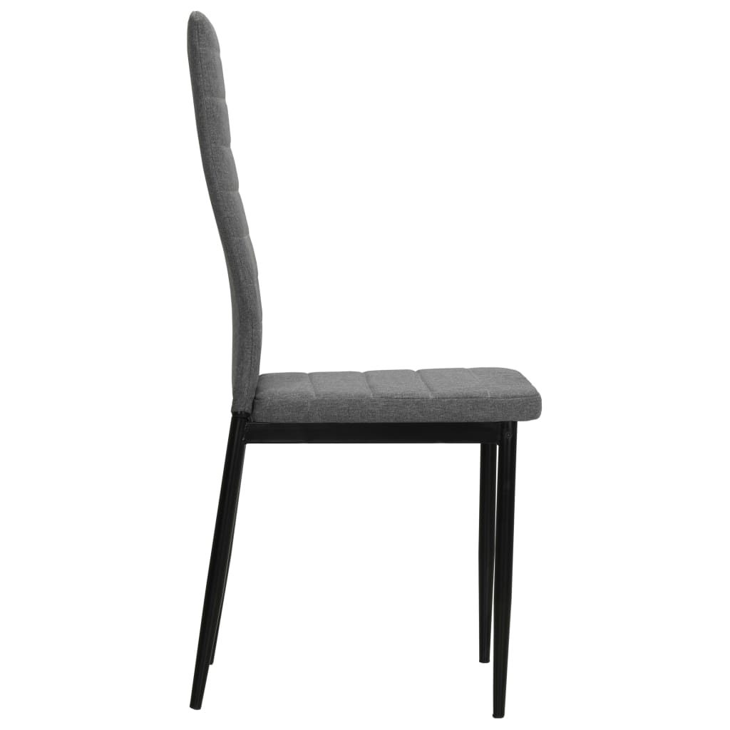 spisebordsstole 4 stk. stof lysegrå