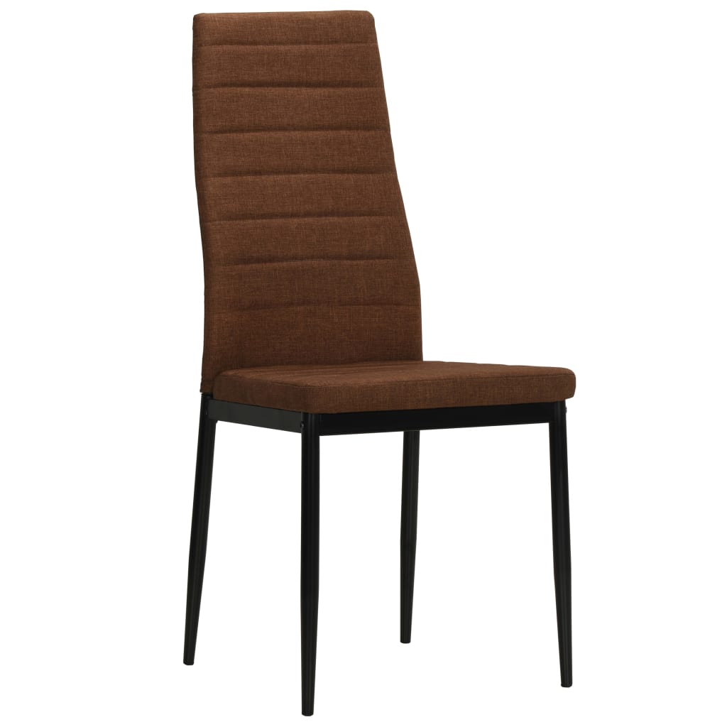 spisebordsstole 4 stk. stof brun