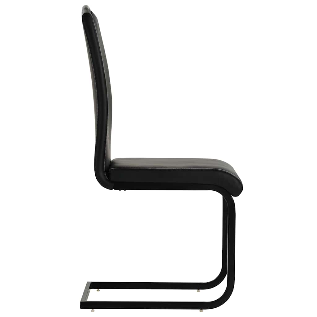 spisebordsstole med cantilever 4 stk. kunstlæder sort