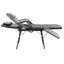 mobil ansigtsbehandlingsstol kunstlæder 185 x 78 x 76 cm sort