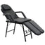 mobil ansigtsbehandlingsstol kunstlæder 185 x 78 x 76 cm sort