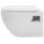væghængt toilet keramik hvid