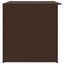 udendørs opbevaringskasse 150x100x100 cm polyrattan brun