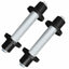 trillebørshjul med aksel 2 stk. massivt PU 4.00-8 390 mm