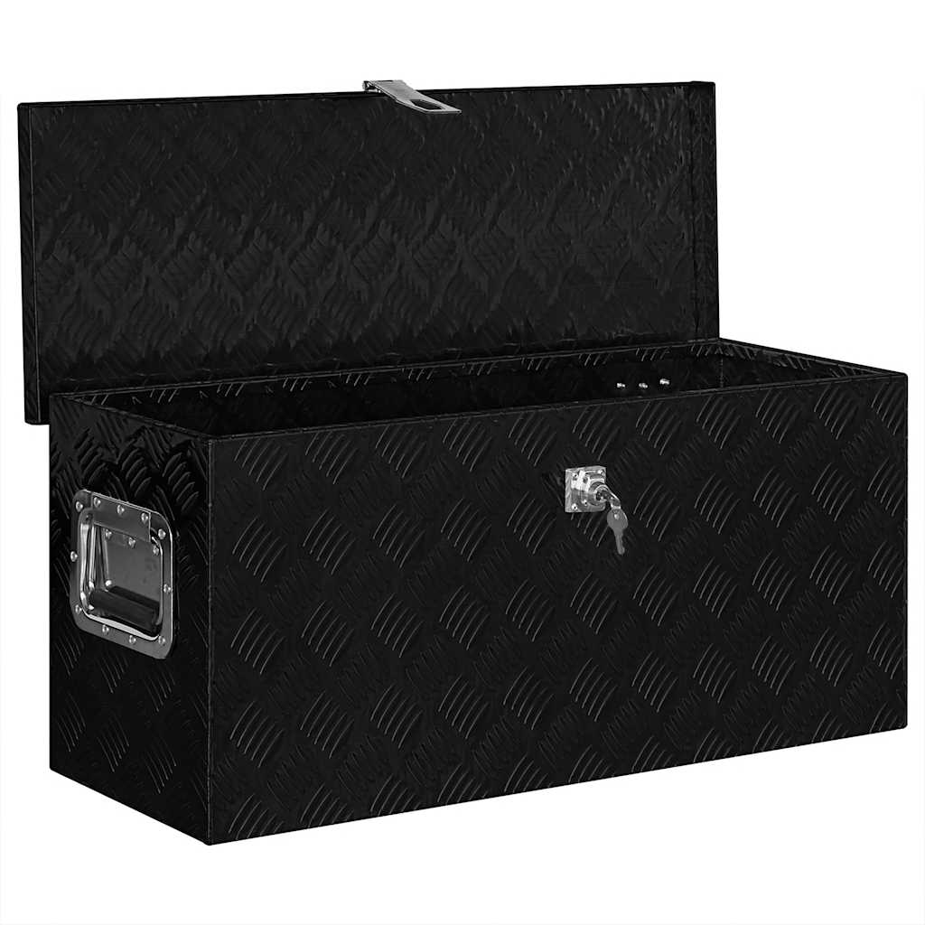 aluminiumskasse 70 x 24 x 42 cm trapezformet sølvfarvet
