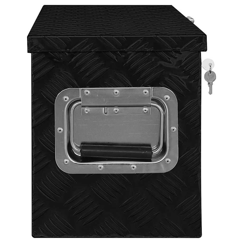 aluminiumskasse 70 x 24 x 42 cm trapezformet sølvfarvet