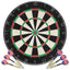 professionel dartskive i sisal med 6 dartpile og ramme
