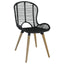 spisebordsstole 2 stk. naturlig rattan sort