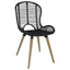 spisebordsstole 4 stk. naturligt rattan sort