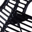 spisebordsstole 4 stk. naturligt rattan sort