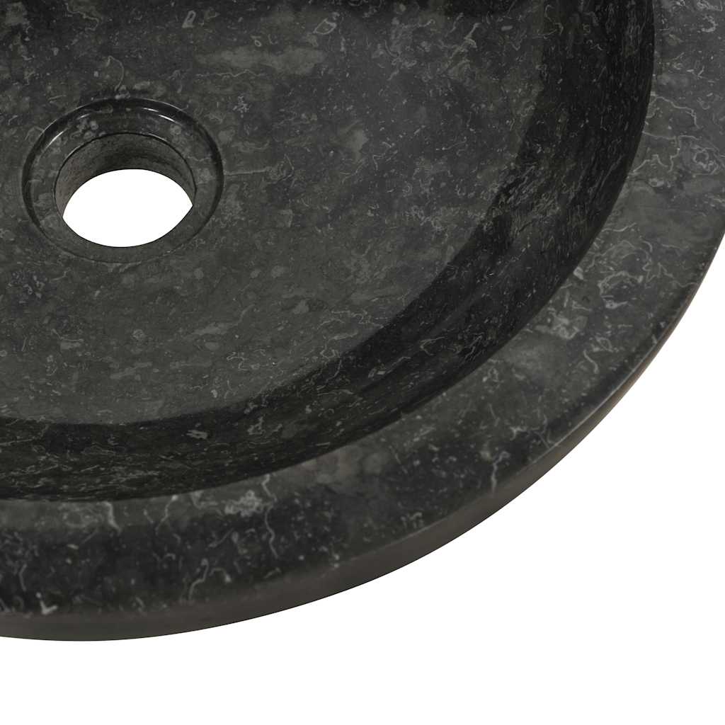 håndvask 40 x 12 cm marmor sort