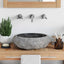 håndvask 40 x 12 cm marmor sort