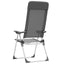 foldbare campingstole 4 stk. aluminium grå