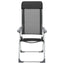 foldbare campingstole 4 stk. aluminium sort