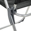 foldbare campingstole 4 stk. aluminium sort