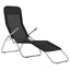 foldbare liggestole 2 stk. textilene sort