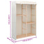 tøjgarderobe i 3 niveauer 110x40x170 cm