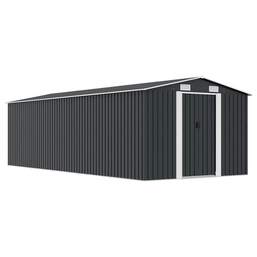 haveskur 257x580x181 cm metal antracitgrå