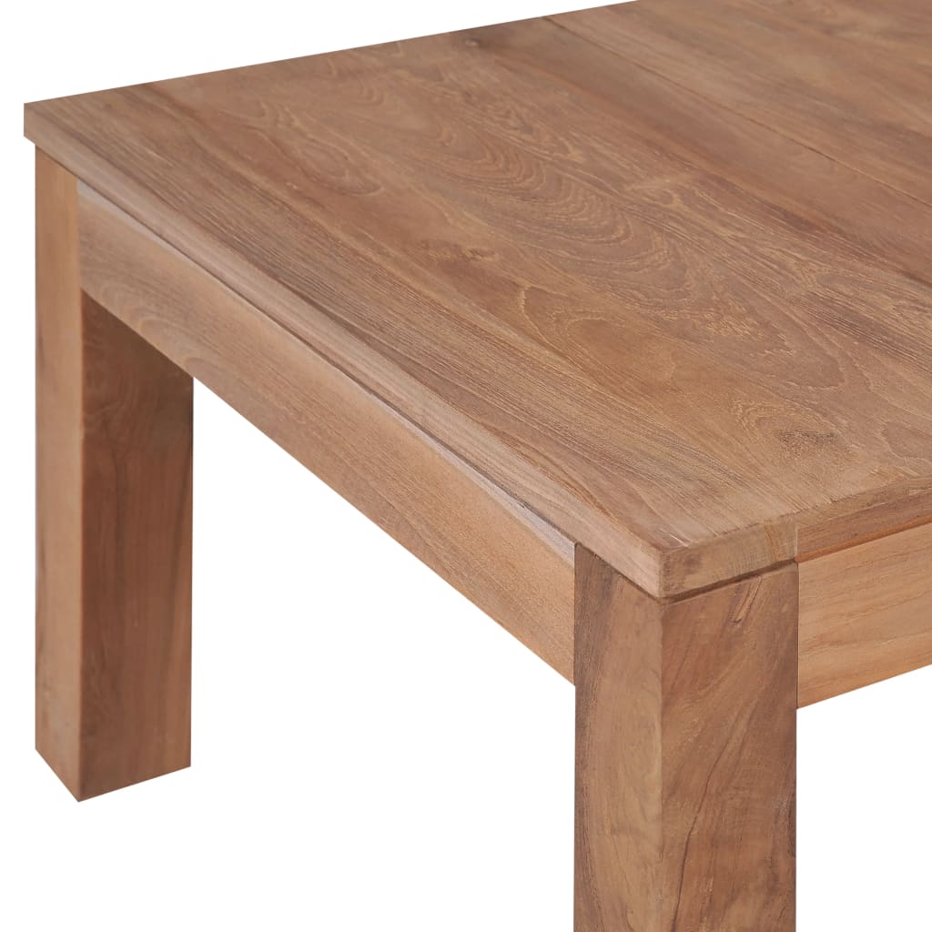 sofabord i massivt teaktræ med naturlig finish 60 x 60 x 40 cm