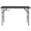 foldbart havebord 120 x 60 x 74 cm HDPE rattanlook brun